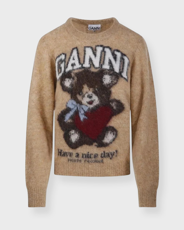 Sweater Brushed Alpaca Crewneck Camel