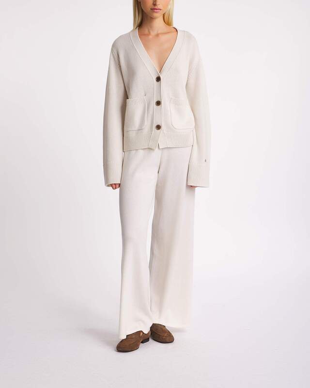 LISA YANG Cardigan Danni Cashmere White 1 (S-M)