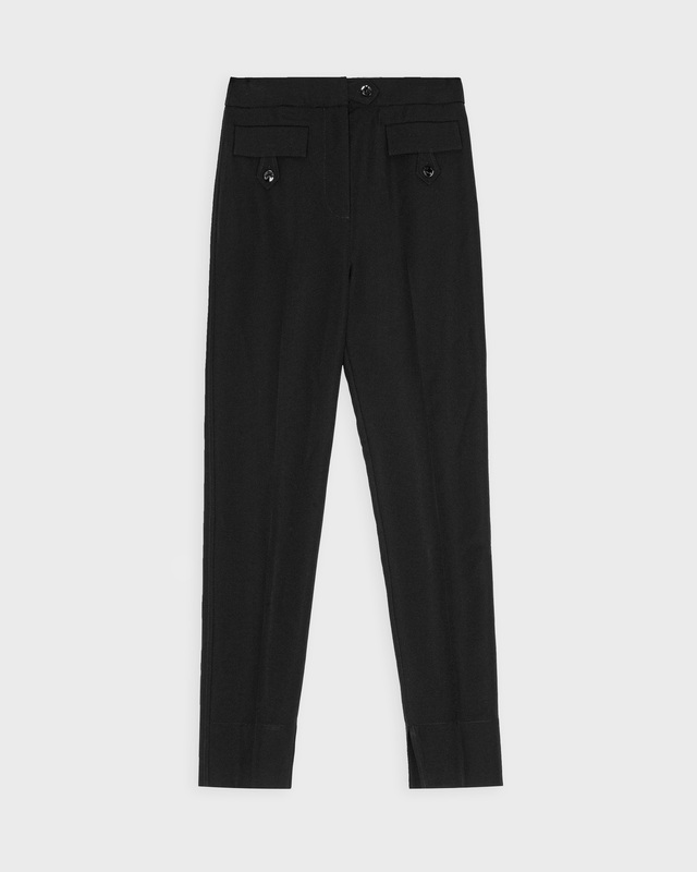 Ganni Trousers Light Twill Suiting  Black 34