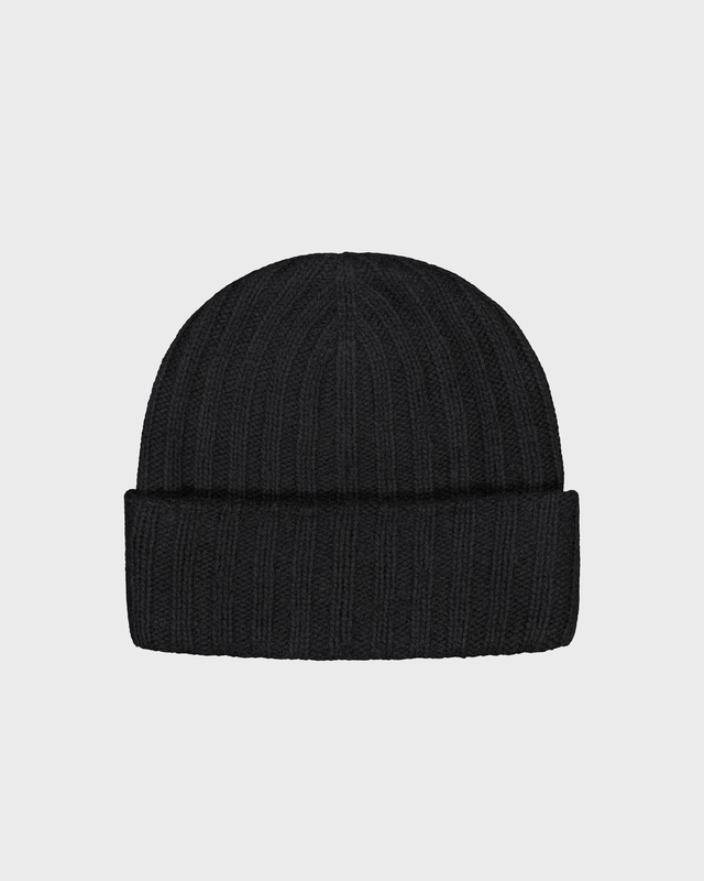 Almada Label  Cashmere Beanie Roe Black ONESIZE