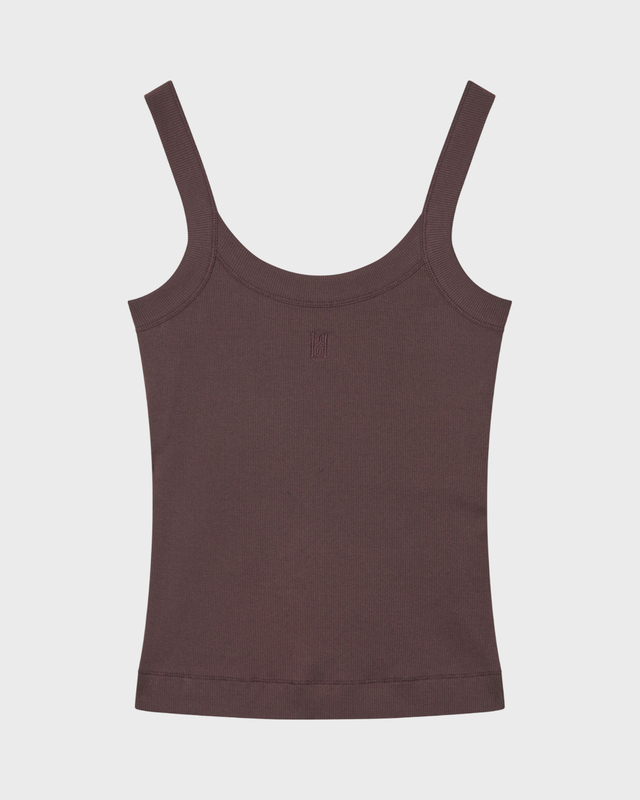 Top Frillo Aubergine