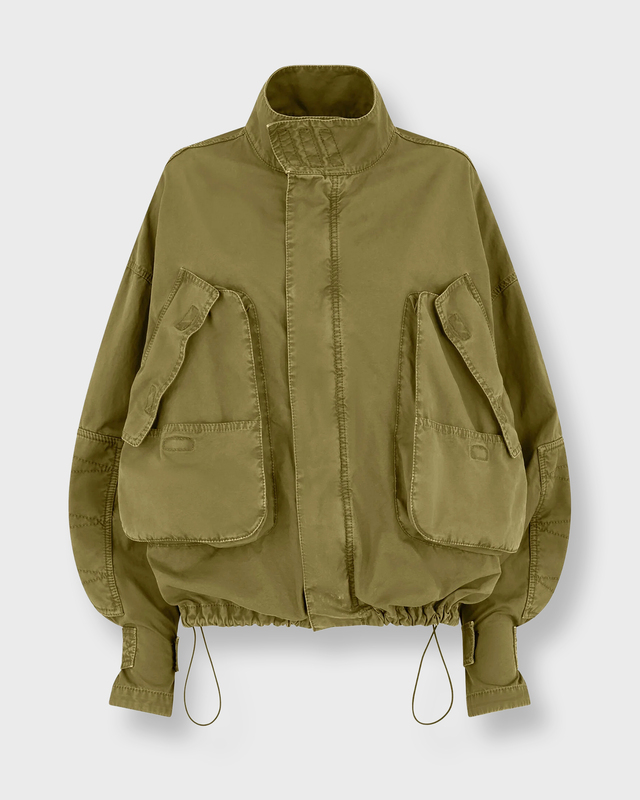 Jacket Bomber Canvas Military green