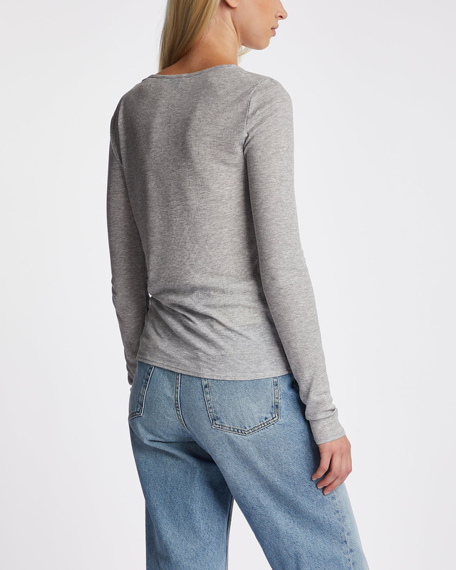 Dagmar Top Lyocell Long Sleeve Grey melange L