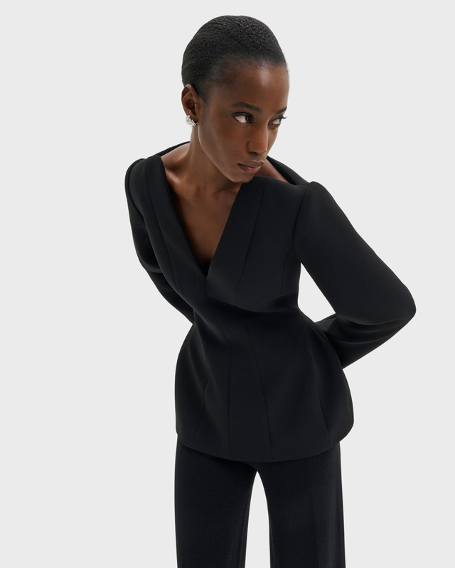 Topp Ninni Cut-Out Shoulder Hourglass Black