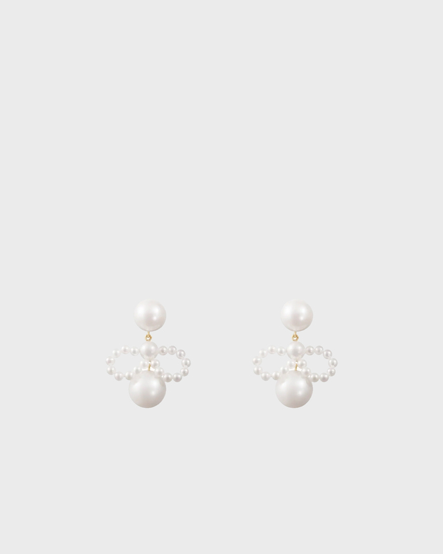 Sophie Bille Brahe Bow Perle Earring  Pearl ONESIZE