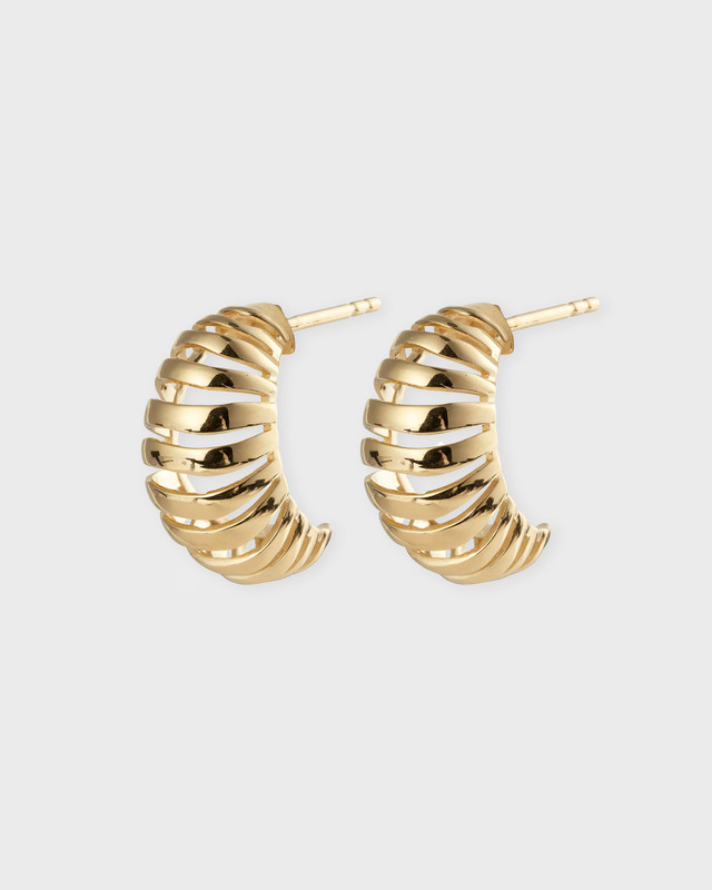 CBYC Earrings Ribbed Medium Guld ONESIZE