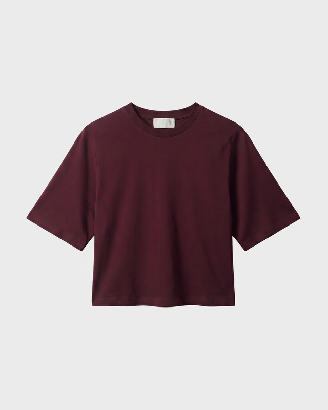 T-shirt Padded Shoulder Burgundy