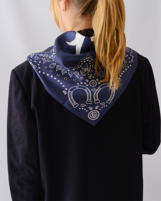 EQUUS SCARF - NAVY 65x65
