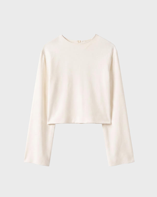 Bluse Creme Cropped Cream