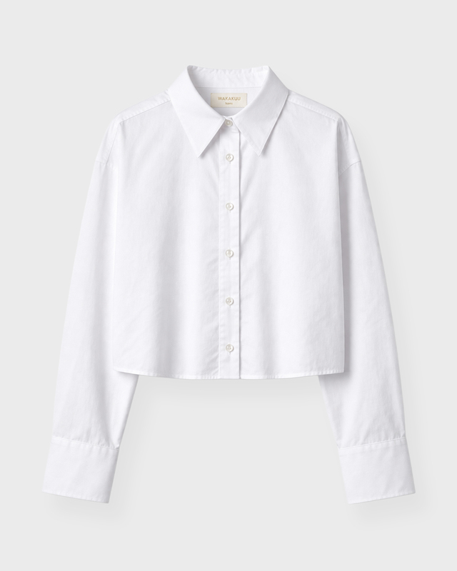 Shirt Cutler Crop Organic Cotton White