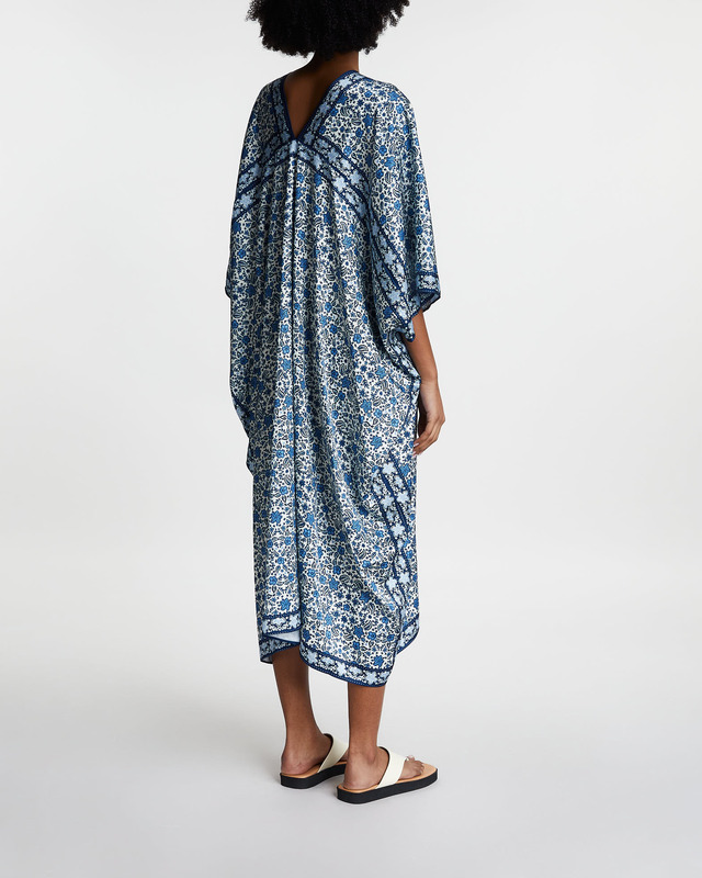 Malina Kaftan Ambra Printed  Blå ONESIZE