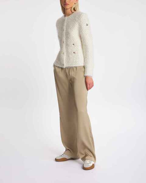 Padded Wool Cardigan  Natural 2