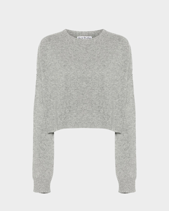 Acne Studios Cropped Wool Jumper Grey S