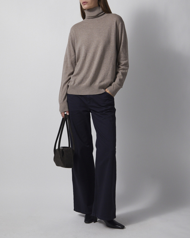 Genser Cashmere Wool Turtleneck Sand