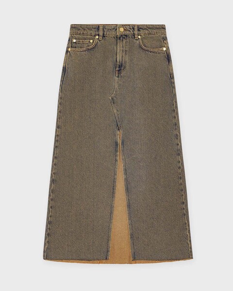 Skirt Overdyed Heavy Denim Grå/brun 1
