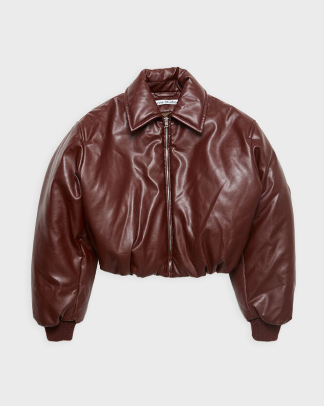 Acne Studios Jacket Coated Bomber Burgundy  38