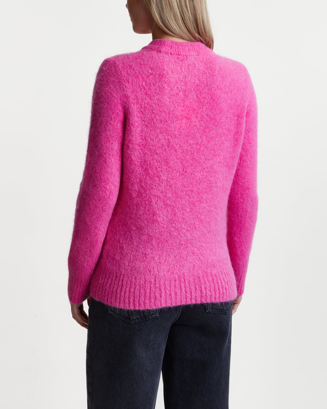 Ganni Sweater Brushed Alpaca O-Neck Rosa S