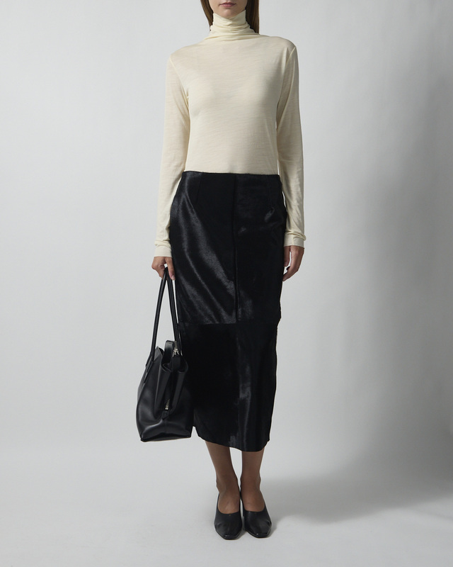 Kjol Pony Leather Svart