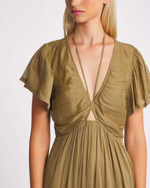 Isabel Marant Dress Agathe  Khaki FR 42 (EUR 40)