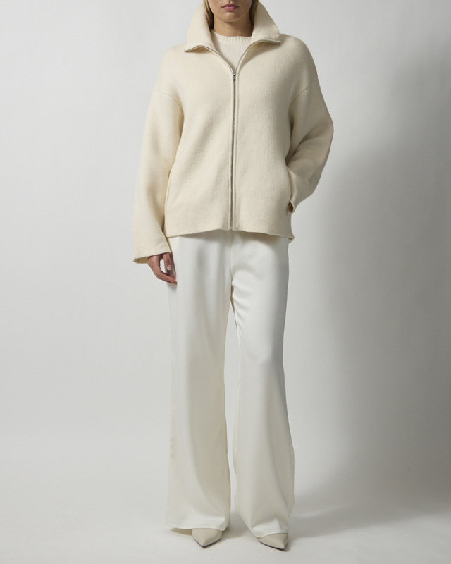 Cardigan Double Knit Hvit