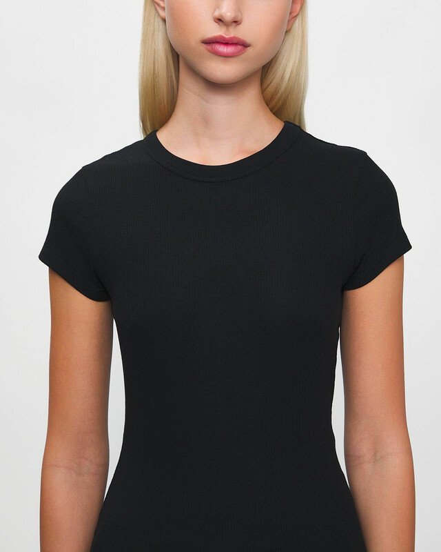 Filippa K T-Shirt Fine Rib Black XS