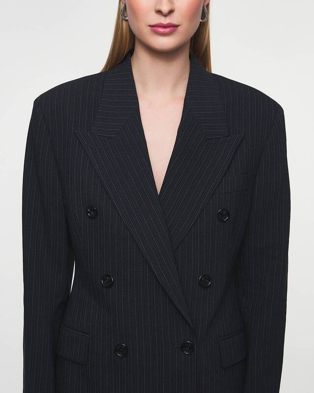 Acne Studios Blazer Pinstripe Double Breasted  Black 38