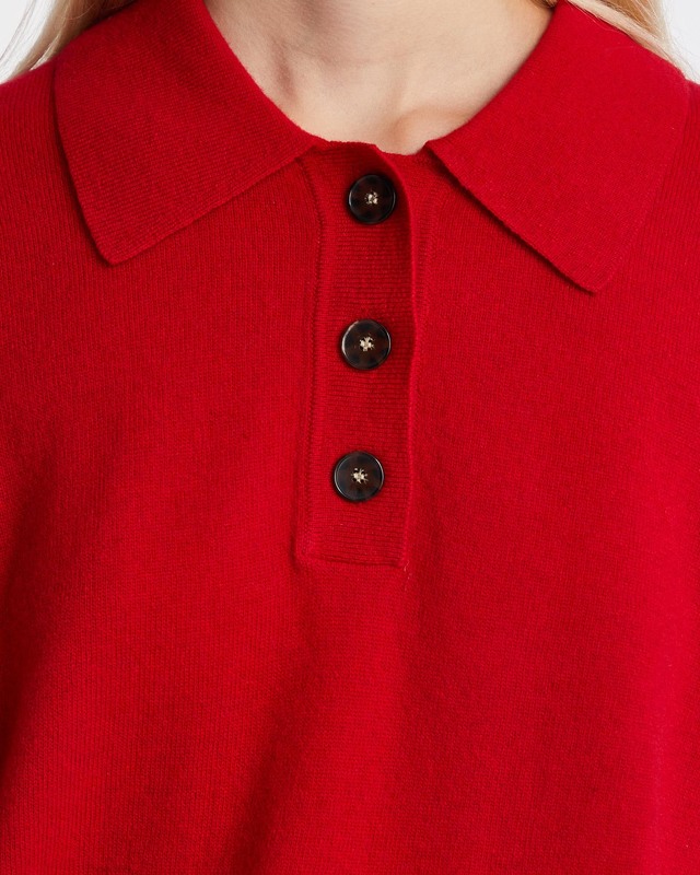 The Garment Sweater Como Polo Red UK 12 (EUR 40)