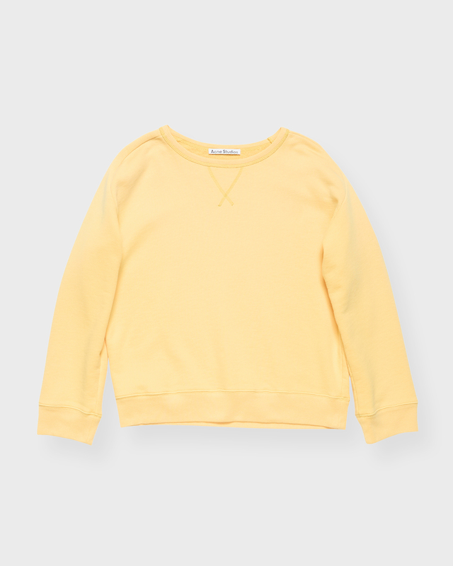 Sweatshirt Washed Logo Light yellow