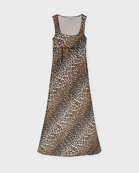 Dress Printed Chiffon Maxi Leopard 1