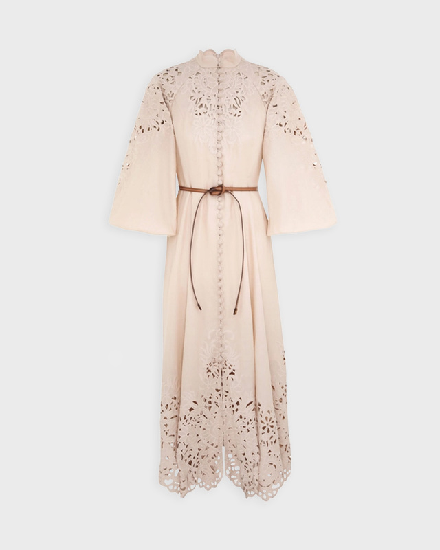 ZIMMERMANN Klänning Wylie Embroidered Billow Creme 0 (XS-S)