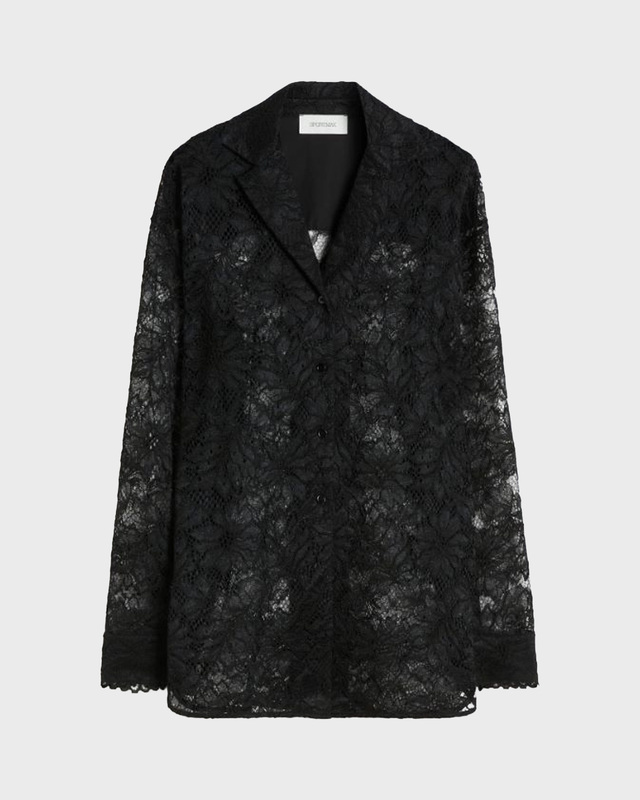 Shirt Floral Jersey Black