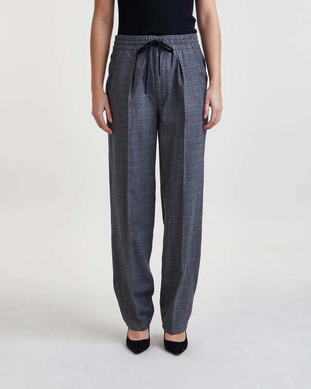 Buy Isabel Marant Etoile Grey Priska High Waisted Pants in Wool