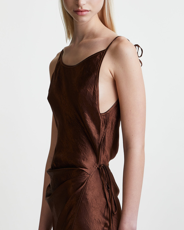 Acne Studios Dress Satin Chocolate 38