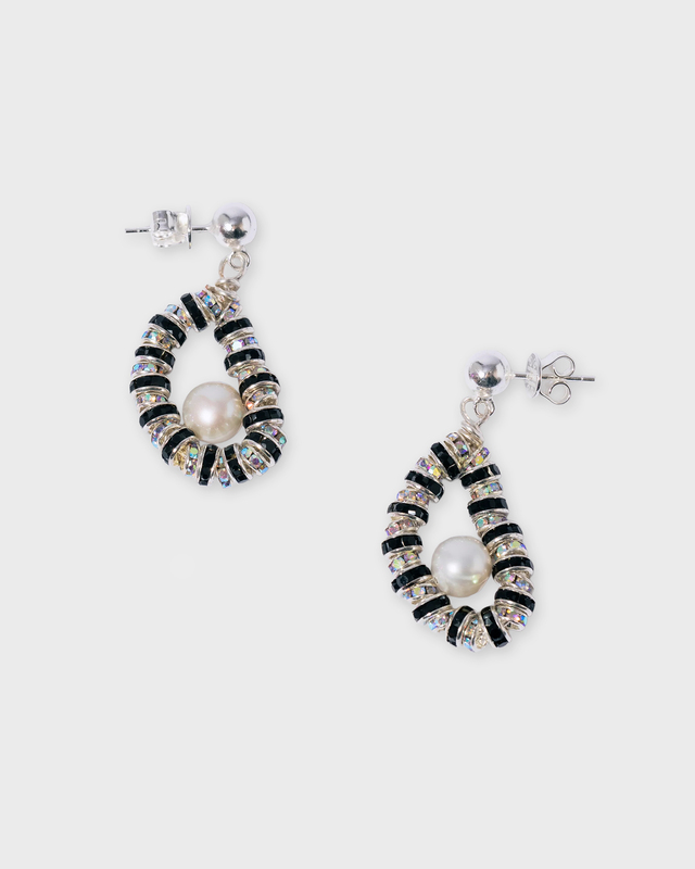 Earrings Tiny Oysters Zebra