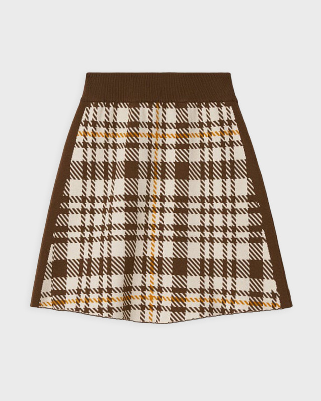 Rodebjer Skirt Tendai Eco Check Brun XS