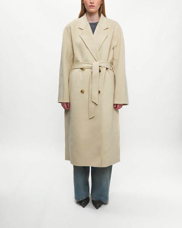 Acne Studios Coat Double-Breasted Wool Clay 38