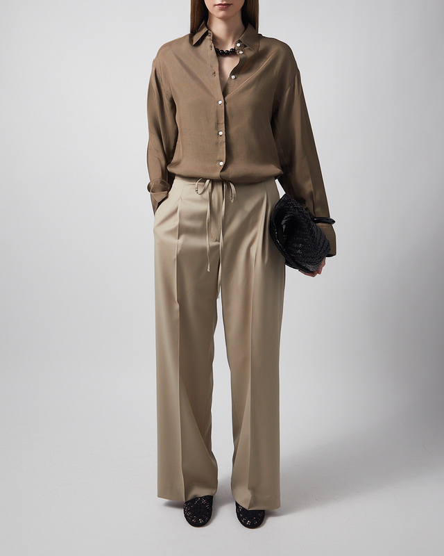 Skjorta Relaxed Shaped Brun