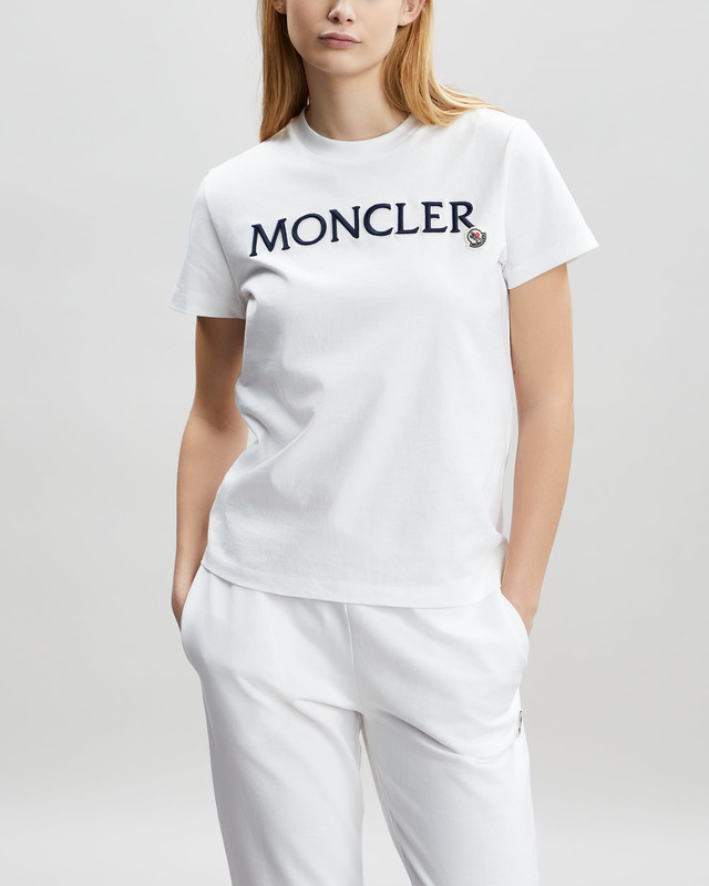 Moncler T-Shirt Maglia Maniche Corte Vit/svart L