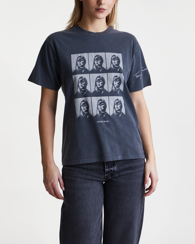 Anine Bing T-Shirt Hudson x Brigitte Bardot Washed black S