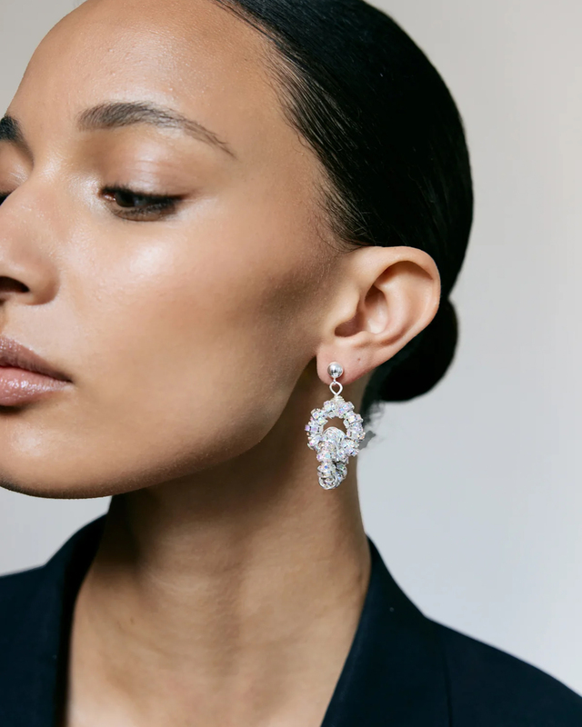 Earrings Tiny Tiers Silver