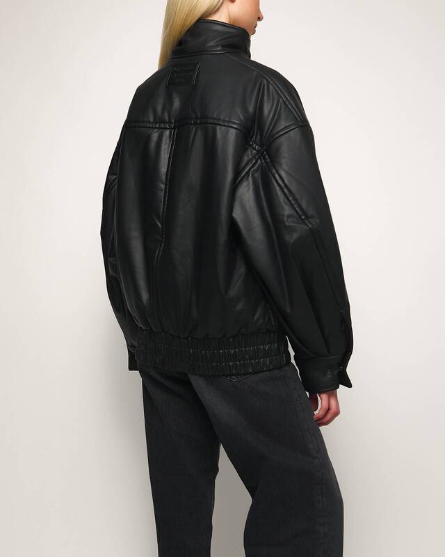 Acne Studios Jacka Leather Bomber Svart 34