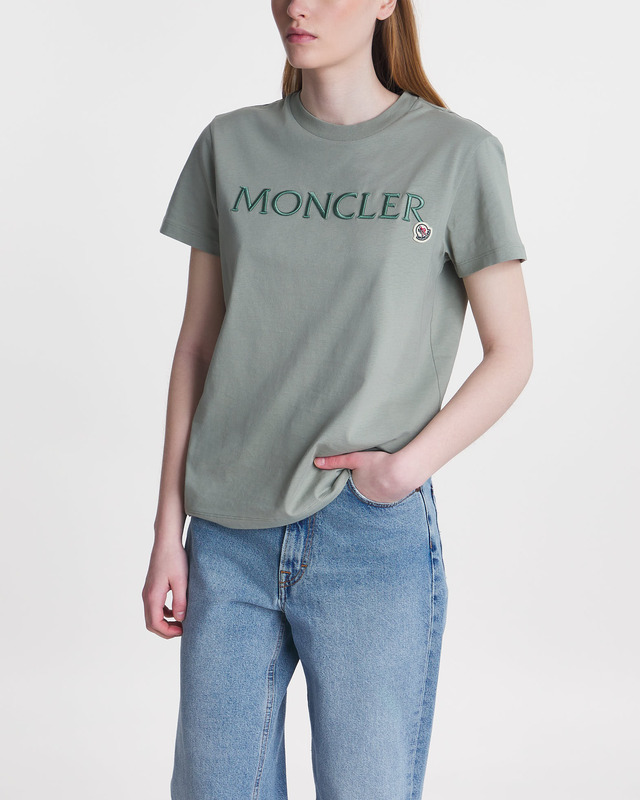 Moncler T-Shirt Maglia Maniche Corte Green XS