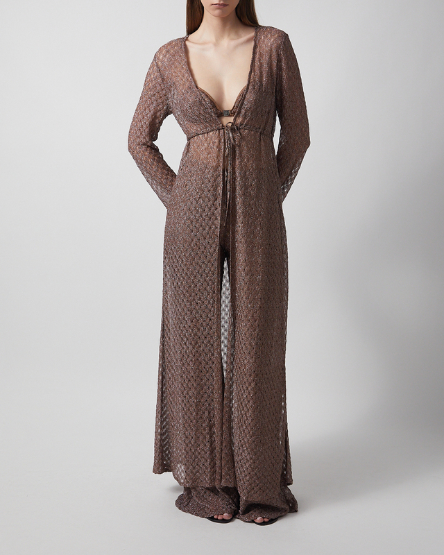 Cardigan Long Cover Up Brown