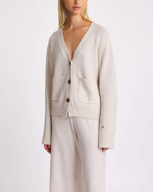 LISA YANG Cardigan Danni Cashmere White 1 (S-M)