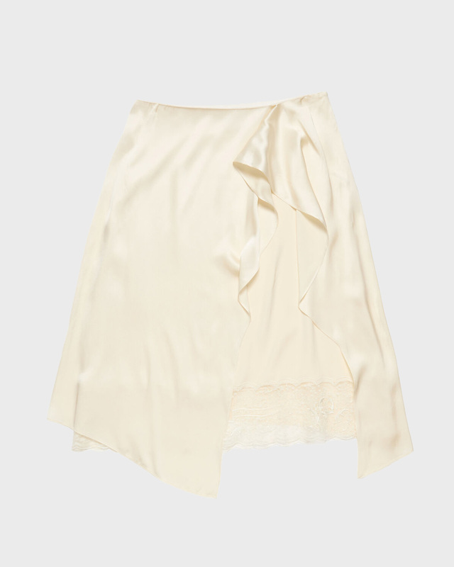 Kjol Layered Satin  Creme