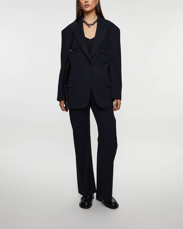 Acne Studios Byxor Suit Stripes  Navy 38