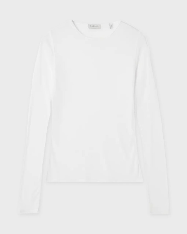 Dagmar Top Lyocell Long Sleeve White M