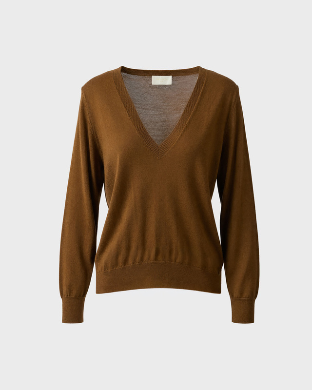 Striktrøje Angler Merino Wool Ochra