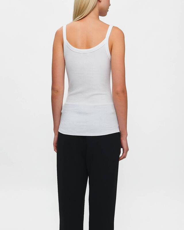 Filippa K Topp Fine Rib Singlet Vit M