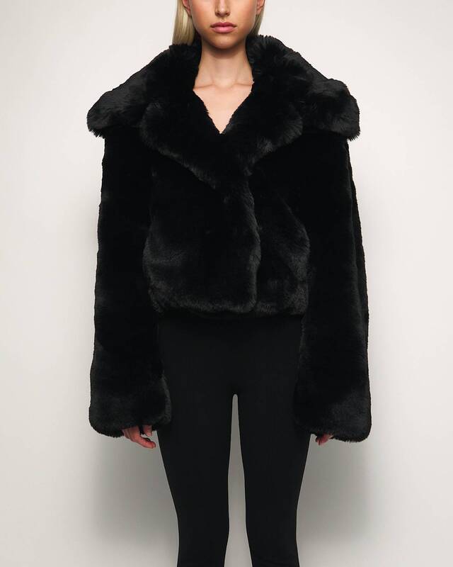 Acne Studios Jacka Faux Fur Collar  Svart 34